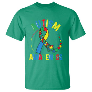 Autism Awareness T Shirt Spectrum Ribbon TS01 Irish Green Printyourwear