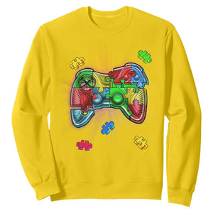 Autism Awareness Gamer Sweatshirt Video Game Control Puzzle Piece TS01 Daisy Printyourwear