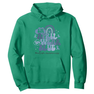 Autism Awareness Hoodie In April We Wear Blue Rainbow Retro Groovy TS01 Irish Green Printyourwear