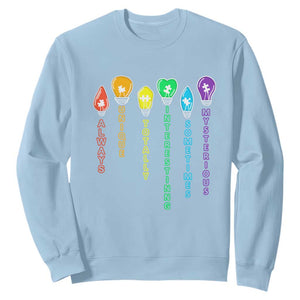 Autism Definition Sweatshirt Always Unique Totally Interesting Sometimes Mysterious TS01 Light Blue Printyourwear