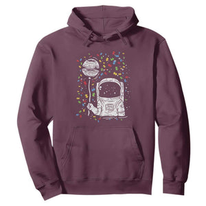 Astronaut Autism Hoodie TS01 Maroon Printyourwear