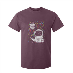 Astronaut Autism T Shirt For Kid TS01 Maroon Printyourwear