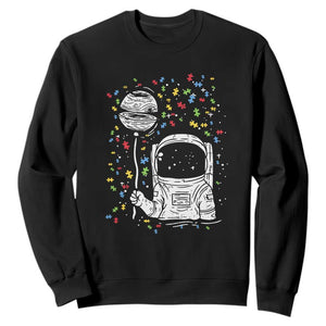 Astronaut Autism Sweatshirt TS01 Black Printyourwear