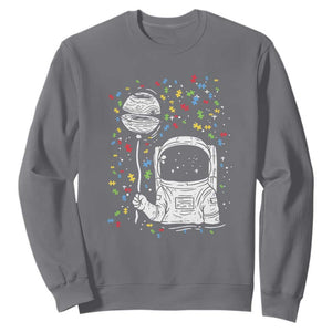 Astronaut Autism Sweatshirt TS01 Charcoal Printyourwear