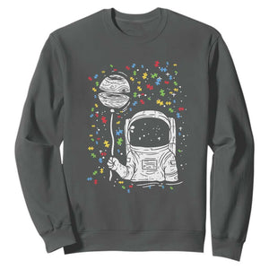Astronaut Autism Sweatshirt TS01 Dark Heather Printyourwear
