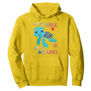 Turtle Autism Hoodie See The Able Not The Label Puzzle Pieces TS01 Daisy Printyourwear
