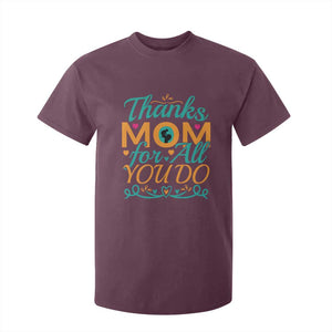 Autism Mom T Shirt For Kid Thanks Mom For All You Do TS01 Maroon Printyourwear