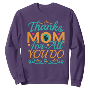 Autism Mom Sweatshirt Thanks Mom For All You Do TS01 Purple Printyourwear