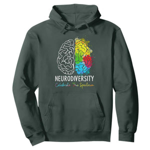 Proud Autism Hoodie Neurodiversity Celebrate The Spectrum TS01 Dark Forest Green Printyourwear