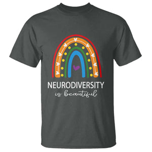 Heart Autism Awareness T Shirt Neurodiversity Is Beautiful TS01 Dark Heather Printyourwear