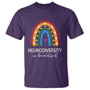 Heart Autism Awareness T Shirt Neurodiversity Is Beautiful TS01 Purple Printyourwear