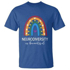 Heart Autism Awareness T Shirt Neurodiversity Is Beautiful TS01 Royal Blue Printyourwear