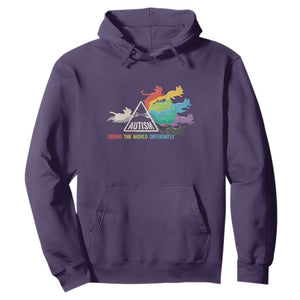 Cat Autism Hoodie Seeing The World Form A Different Angle TS01 Purple Printyourwear