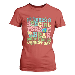 Embrace Autism T Shirt For Women It Takes A Special Person To Hear What A Child Cannot Say TS01 Red Printyourwear