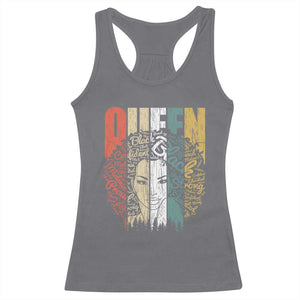 Black History Education Racerback Tank Top For Women Educated Strong Black Queen TS01 Charcoal Print Your Wear