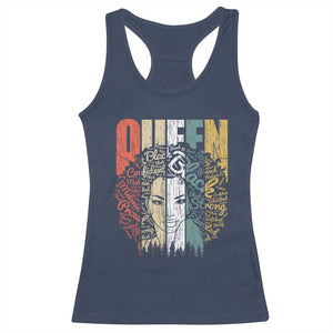 Black History Education Racerback Tank Top For Women Educated Strong Black Queen TS01 Navy Print Your Wear