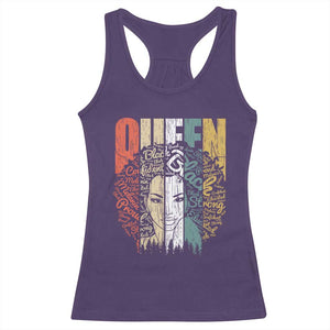 Black History Education Racerback Tank Top For Women Educated Strong Black Queen TS01 Purple Print Your Wear