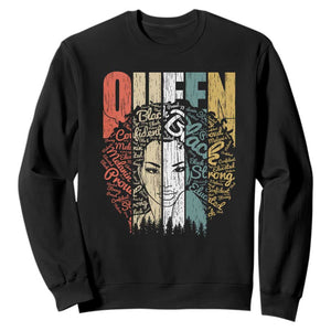Black History Sweatshirt For Women Educated Strong Black Queen TS01 Black Printyourwear