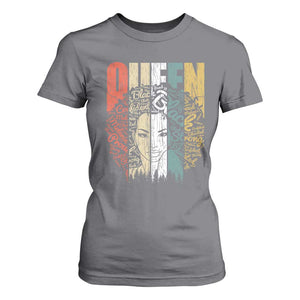 Black History Education T Shirt For Women For Women Educated Strong Black Queen TS01 Charcoal Print Your Wear