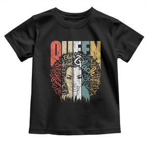 Black History Education Toddler T Shirt For Women Educated Strong Black Queen TS01 Black Print Your Wear