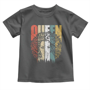 Black History Education Toddler T Shirt For Women Educated Strong Black Queen TS01 Dark Heather Print Your Wear