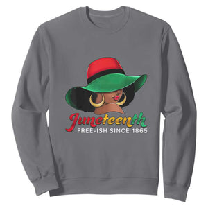 Juneteenth for Women Sweatshirt Celebrating Black Freedom Day 1865 TS01 Charcoal Printyourwear