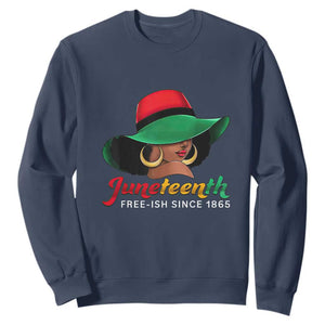 Juneteenth for Women Sweatshirt Celebrating Black Freedom Day 1865 TS01 Navy Printyourwear