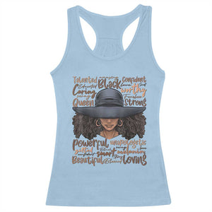 African Black History Racerback Tank Top African American Ladies Juneteenth TS01 Light Blue Print Your Wear