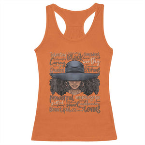 African Black History Racerback Tank Top African American Ladies Juneteenth TS01 Orange Print Your Wear