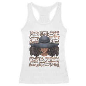African Black History Racerback Tank Top African American Ladies Juneteenth TS01 White Print Your Wear