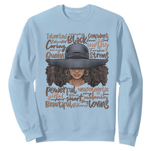 African Black History African American Ladies Juneteenth Sweatshirt TS01 Light Blue Printyourwear