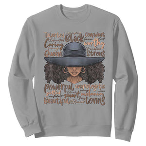 African Black History African American Ladies Juneteenth Sweatshirt TS01 Sport Gray Printyourwear