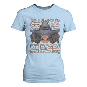 African Black History T Shirt For Women African American Ladies Juneteenth TS01 Light Blue Print Your Wear