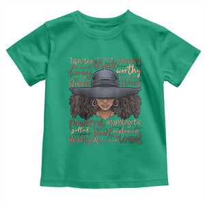 African Black History Toddler T Shirt African American Ladies Juneteenth TS01 Irish Green Print Your Wear