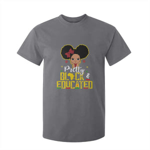 Pretty Black and Educated T Shirt For Kid I Am The Strong Afro Queen TS01 Charcoal Print Your Wear