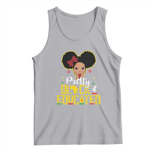Pretty Black and Educated Tank Top I Am The Strong Afro Queen TS01 Athletic Heather Print Your Wear