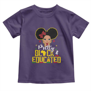 Pretty Black and Educated Toddler T Shirt I Am The Strong Afro Queen TS01 Purple Print Your Wear