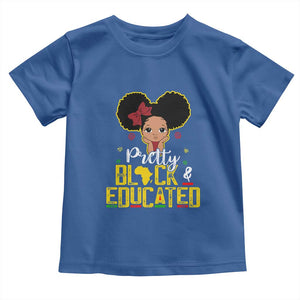Pretty Black and Educated Toddler T Shirt I Am The Strong Afro Queen TS01 Royal Blue Print Your Wear