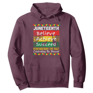 Juneteenth Is My Independence Day Black Pride Melanin Hoodie TS01 Maroon Printyourwear
