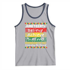 Juneteenth Is My Independence Day Tank Top Black Pride Melanin TS01 Athletic Heather Navy Print Your Wear