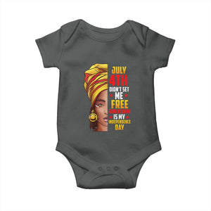 Juneteenth 1866 Baby Onesie Juneteenth Is My Independence Day for Women TS01 Dark Heather Print Your Wear