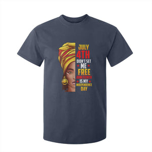 Juneteenth 1866 T Shirt For Kid Juneteenth Is My Independence Day for Women TS01 Navy Print Your Wear