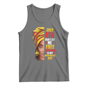 Juneteenth 1866 Tank Top Juneteenth Is My Independence Day for Women TS01 Black Heather Print Your Wear