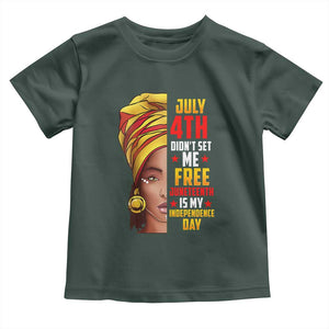 Juneteenth 1866 Toddler T Shirt Juneteenth Is My Independence Day for Women TS01 Dark Forest Green Print Your Wear