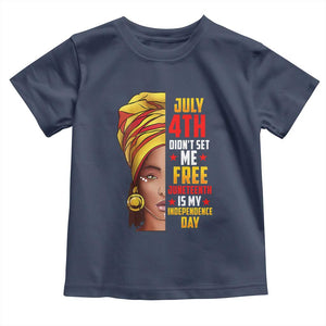 Juneteenth 1866 Toddler T Shirt Juneteenth Is My Independence Day for Women TS01 Navy Print Your Wear