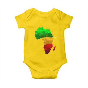 Africa Map Baby Onesie Green Yellow Red African Pride TS01 Daisy Print Your Wear