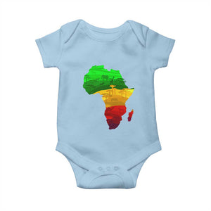 Africa Map Baby Onesie Green Yellow Red African Pride TS01 Light Blue Print Your Wear
