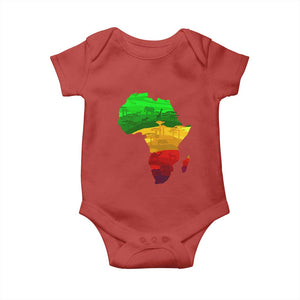 Africa Map Baby Onesie Green Yellow Red African Pride TS01 Red Print Your Wear