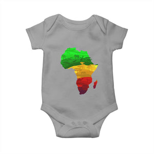 Africa Map Baby Onesie Green Yellow Red African Pride TS01 Sport Gray Print Your Wear