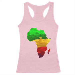Africa Map Racerback Tank Top Green Yellow Red African Pride TS01 Light Pink Print Your Wear